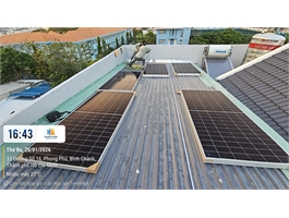 Cung cấp, Thi công hệ điện năng lượng mặt trời mái nhà Solar hybrid 3 pha 10kw